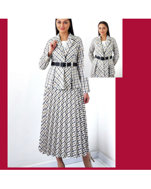 Тройка пиджак+топ+юбка